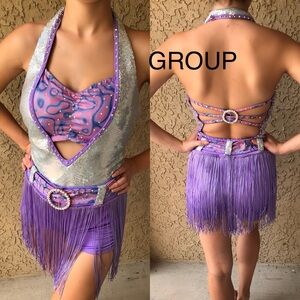 Lavender fringe costume